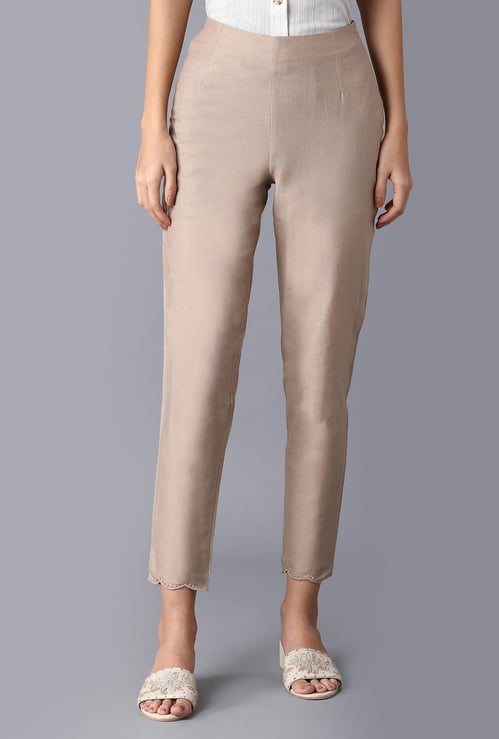 W Women Solid Straight Pants