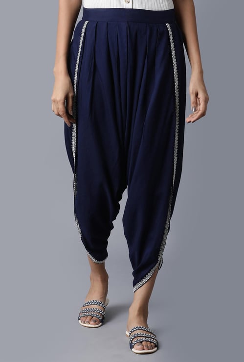 W Women Solid Dhoti Pants