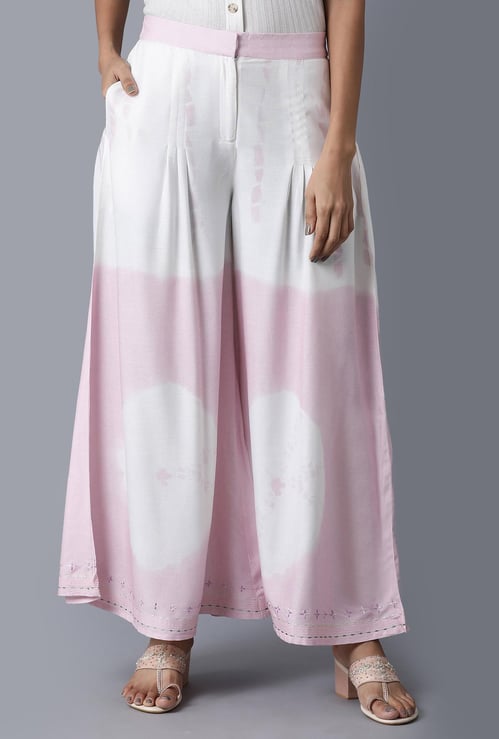 W Women Printed Elasticated Palazzos
