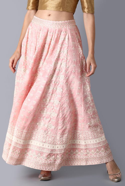W Women Printed Elasticated A-Line Skirt