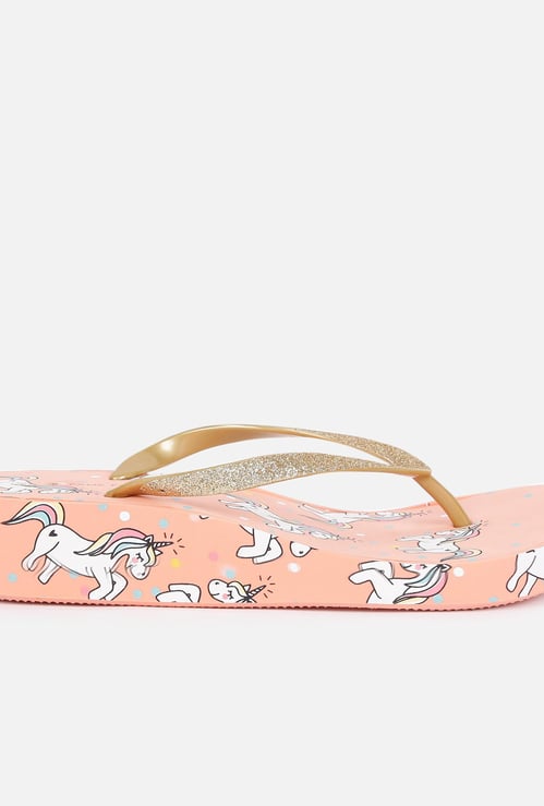 FAME FOREVER Girls Printed Flip Flops