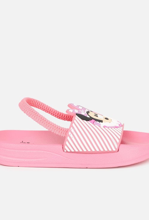 FAME FOREVER Girls Minnie Mouse Applique Sliders