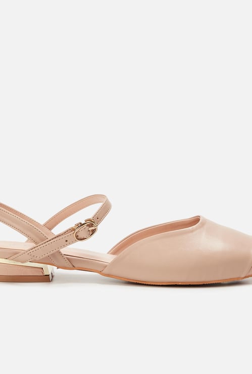 CODE Women Solid Ankle-Strap Ballerina Flats
