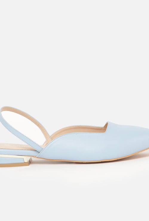 CODE Women Solid Slingback-Strap Ballerina Flats