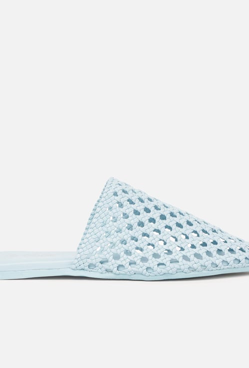 CODE Women Eyelet-Weave Detail Mules