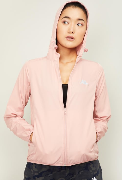 KAPPA Women Solid Hooded Sports Jacket
