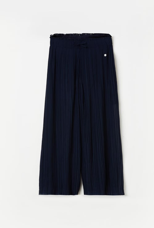ALLEN SOLLY Girls Accordion Pleated Palazzos