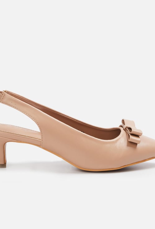 GINGER Women Bow Detailed Pointed Toe Heels