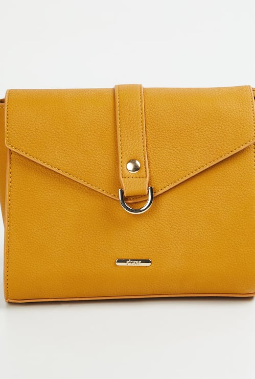 GINGER Women Solid Flap-Closure Sling Bag