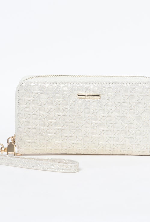 GINGER Women Textured Zip-Closure Wallet