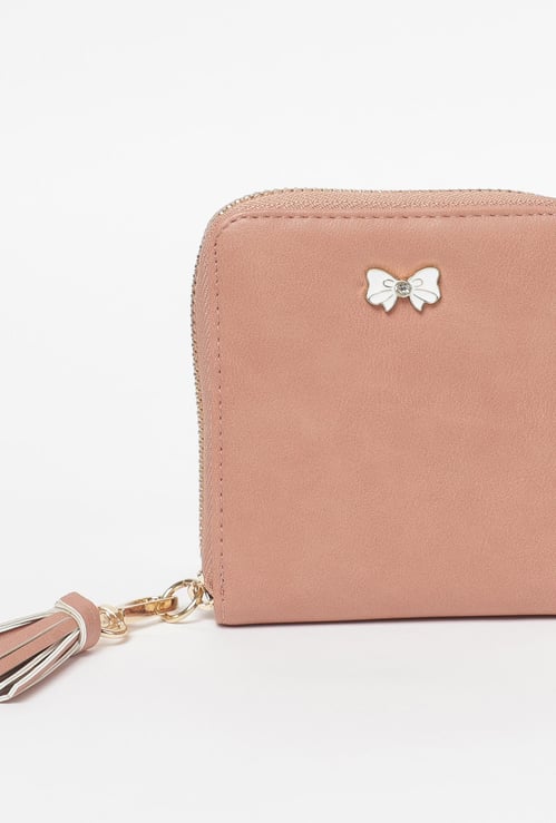 GINGER Women Textured Zip-Around Wallet