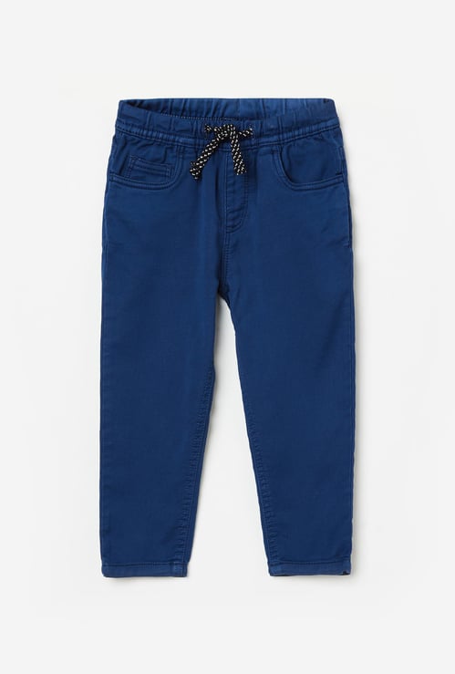 JUNIORS Boys Solid Elasticated Trousers