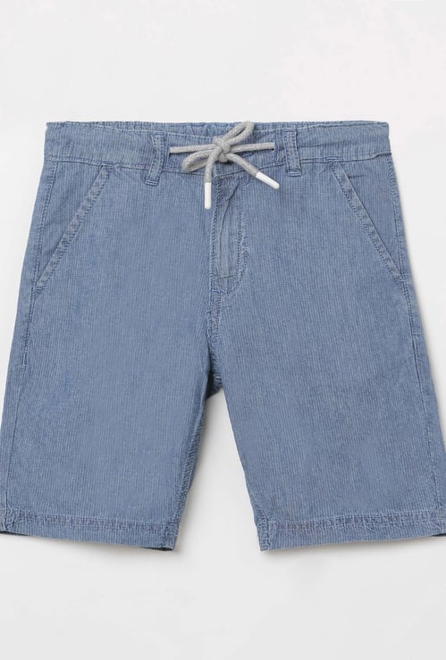 BOSSINI Girls Striped Woven Shorts