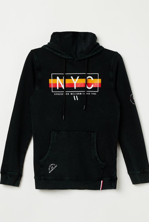 MONTE CARLO Boys Printed Hoodie with Kangaroo Pockets