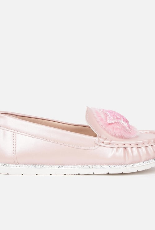 FAME FOREVER Girls Appliqued Slip-On Casual Shoes