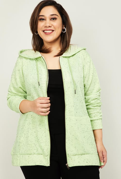 NEXUS Women Plus-Size Slub Hooded Sweatshirt
