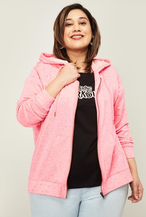 NEXUS Women Plus-Size Slub Hooded Sweatshirt