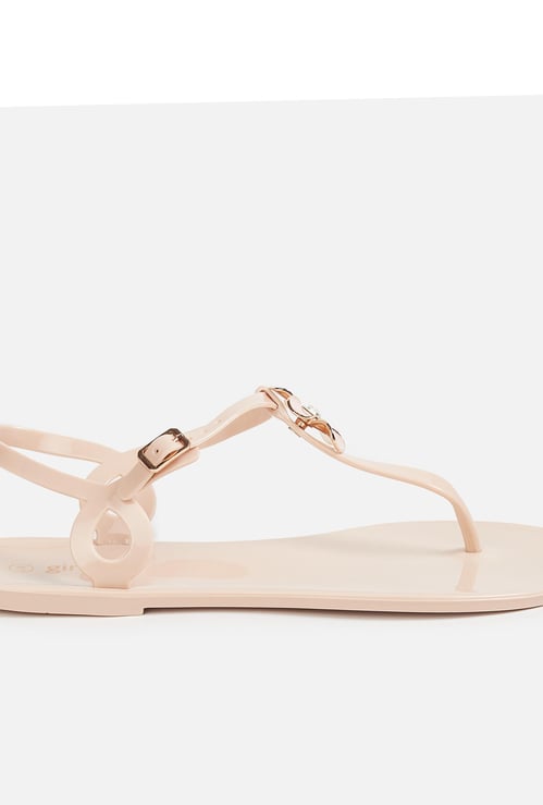 GINGER Women Embellished T-Strap Flats