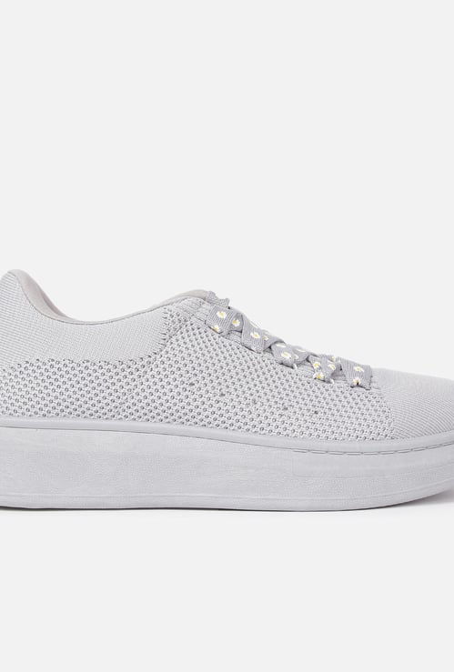 GINGER Women Textured Lace-Up Shoes