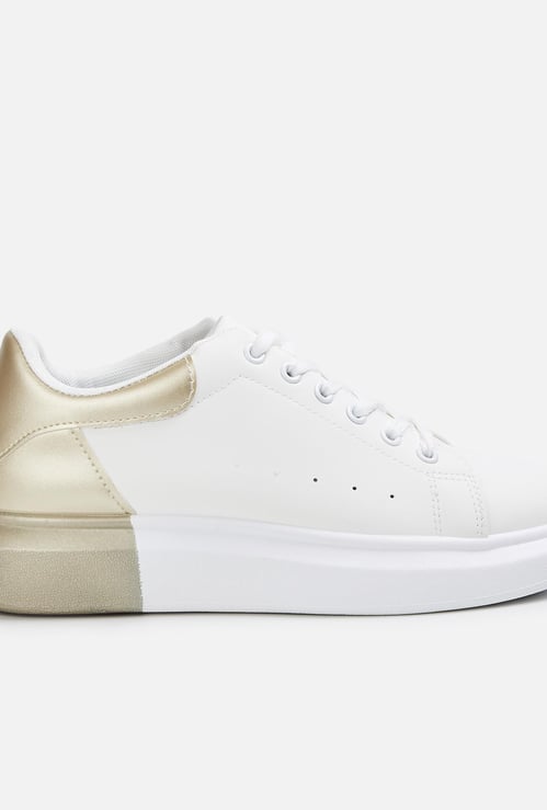 GINGER Women Colourblocked Lace-Up Shoes
