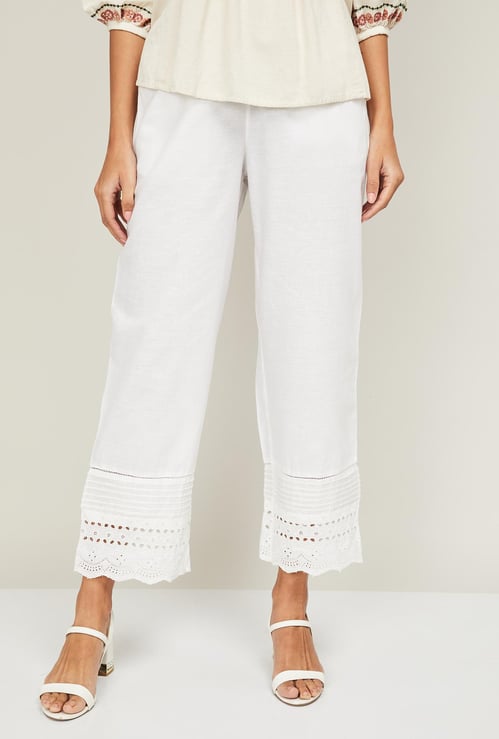 MELANGE Women Solid Straight Pants