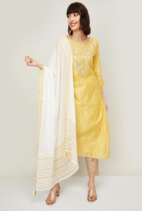 MELANGE Women Striped Dupatta