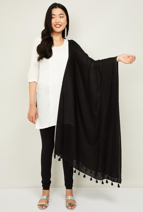 MELANGE Women Solid Dupatta