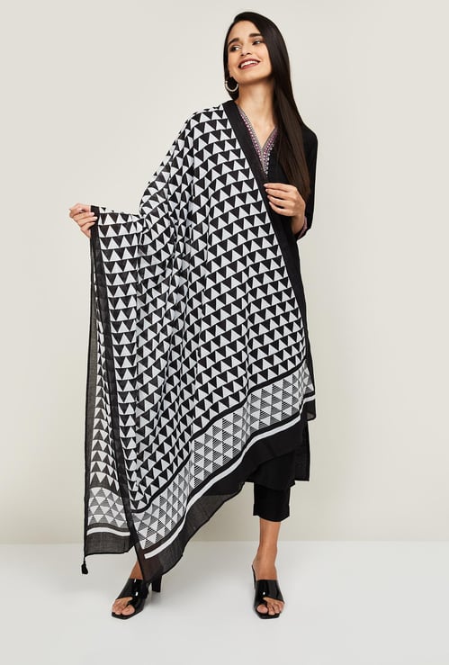 MELANGE Women Geometric Print Dupatta