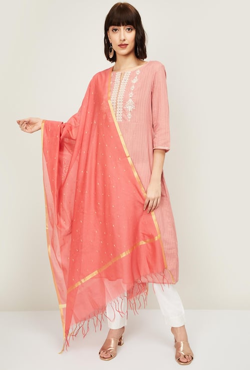 MELANGE Women Textured Dupatta