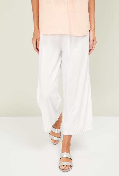 MELANGE Women Solid Elasticated Straight Pants