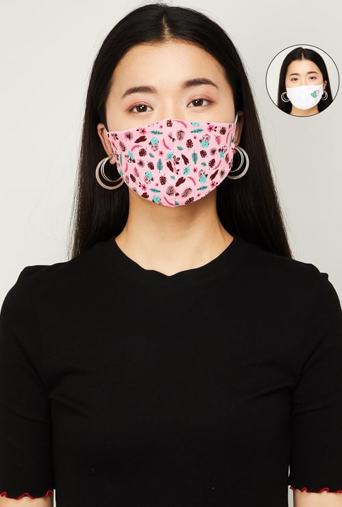 GINGER Women Printed Face Mask - Set of 2