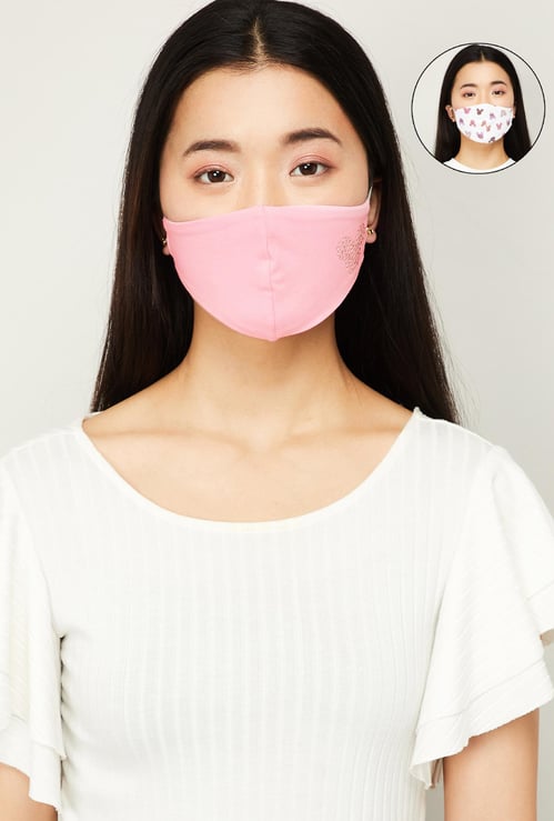 GINGER Women Printed Face Mask - Set of 2