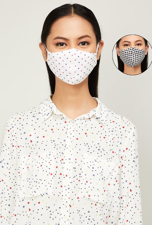 GINGER Women Printed Face Mask - Set of 2