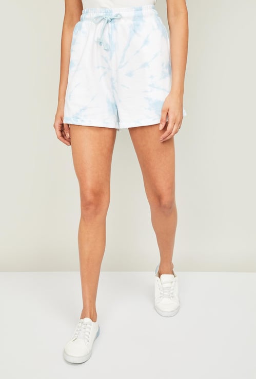 GINGER Womens Tie-Dye Print Shorts