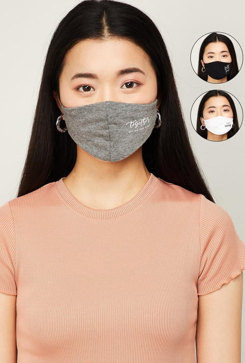 GINGER Women Printed Face Mask- Set of 3