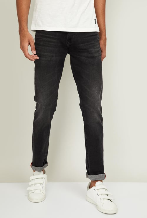 KILLER Men Stonewashed Slim Straight Jeans