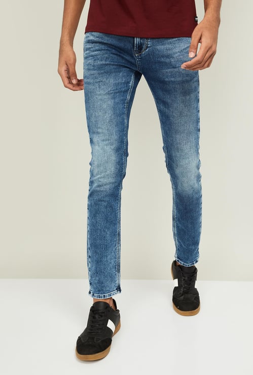 KILLER Men Stonewashed Slim Straight Fit Jeans