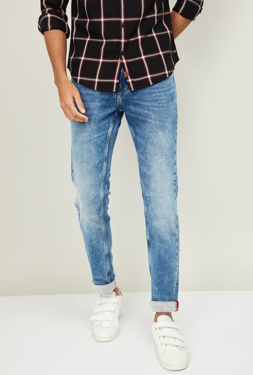 KILLER Men Stonewashed Slim Straight Fit Jeans