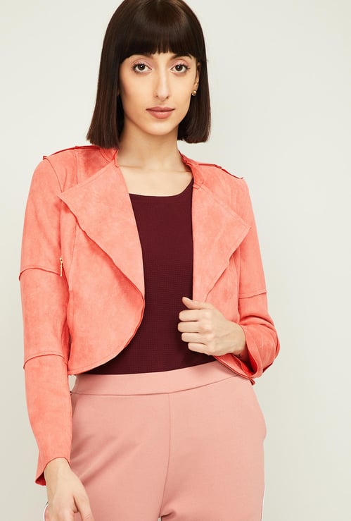 LATIN QUARTERS Women Textured Casual Jacket