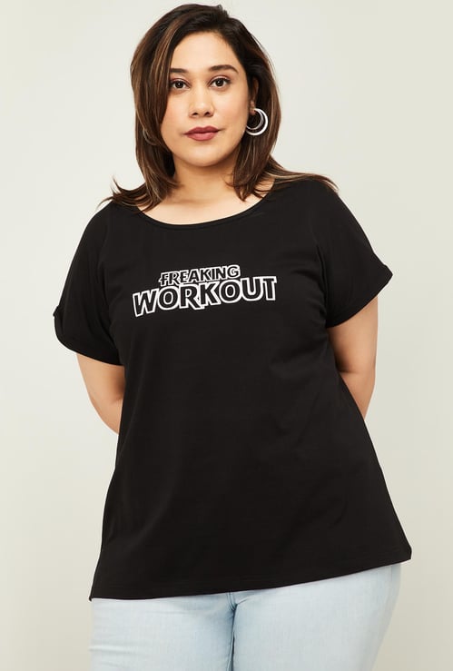 NEXUS Women Plus-Size Printed Short Sleeves T-shirt