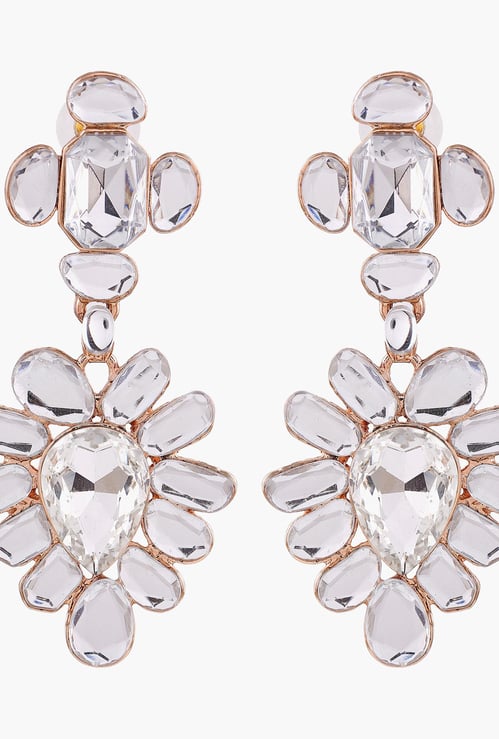 ESTELE Women Stone Embellished Drop Earrings