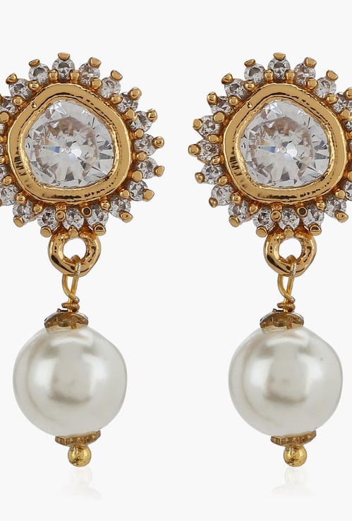 ESTELE Women Beaded Embellished Drop Earrings