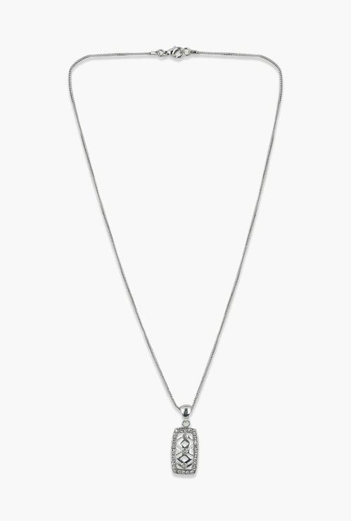 ESTELE Women Diamante Chain with Pendant and Earrings Set