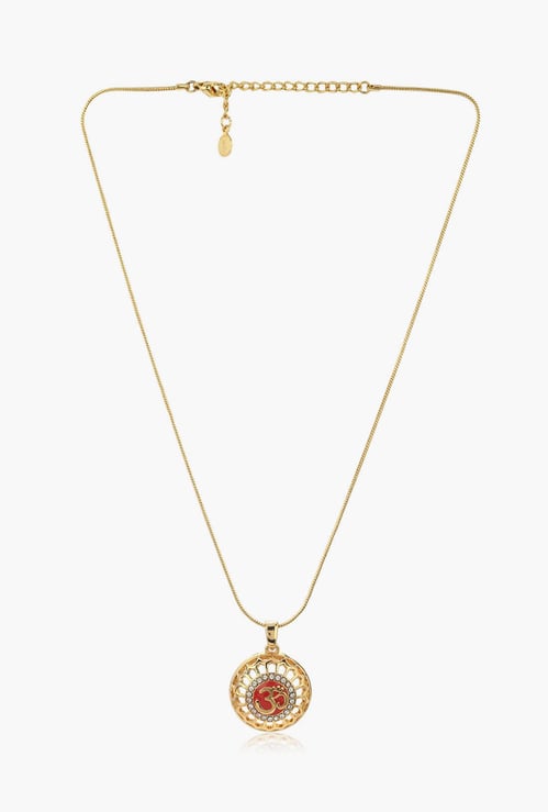 ESTELE Women Gold-Tone Necklace with Pendant