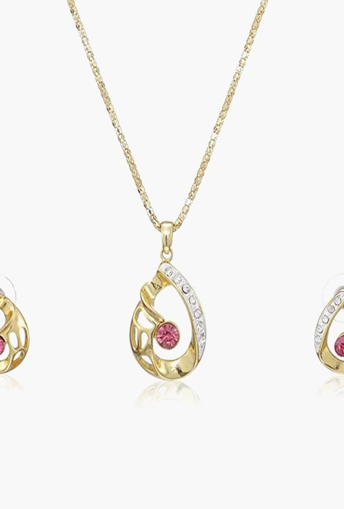ESTELE Women Butterfly Pendant Set