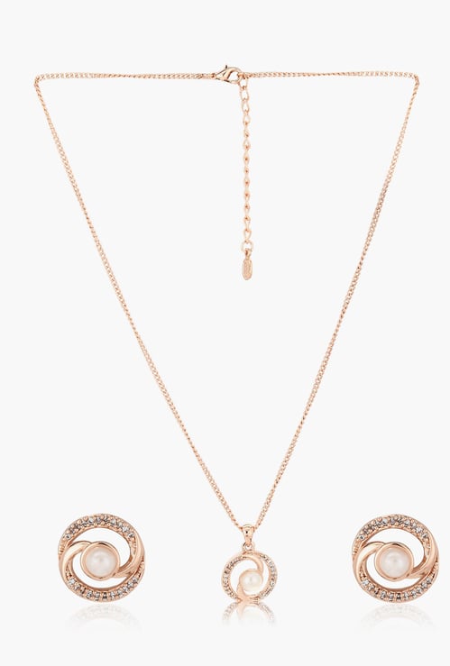 ESTELE Embellished Necklace and Earrings Set