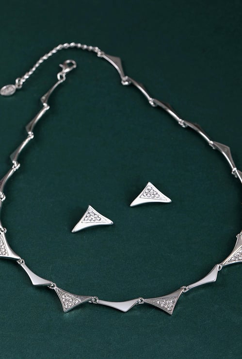 ESTELE Embellished Necklace and Earrings Set
