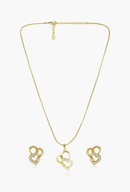 ESTELE Embellished Necklace and Earrings Set