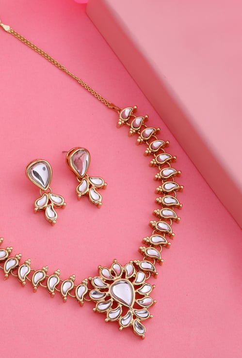 ESTELE Embellished Necklace and Earrings Set