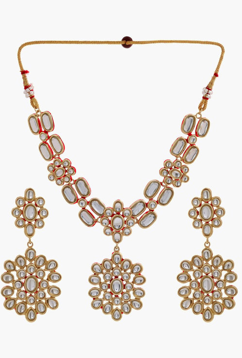 ESTELE Embellished Necklace and Earrings Set